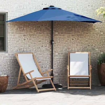 vidaXL - Tuinparasol - 294 - x - 150 - x - 224 - cm - Polyester - en - Staal - Azuurblauw