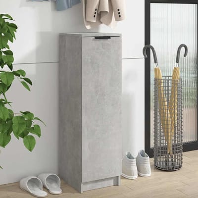 vidaXL - Schoenenkast - 30x35x100 - cm - bewerkt - hout - betongrijs