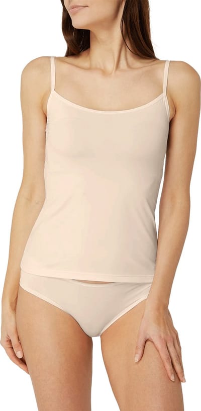 Dames Onderhemd - Camisole met Spaghettibandjes - Microfiber - Beige - Maat L/XL