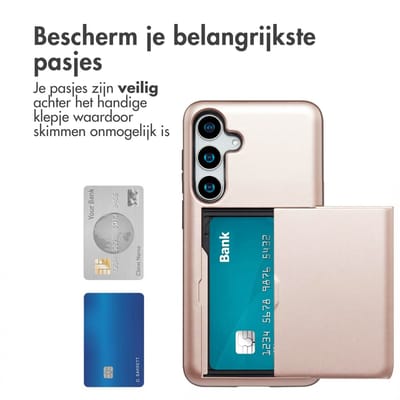 imoshion Hoesje met Pasjeshouder - Geschikt voor Samsung Galaxy S25 Plus - Rosé Goud