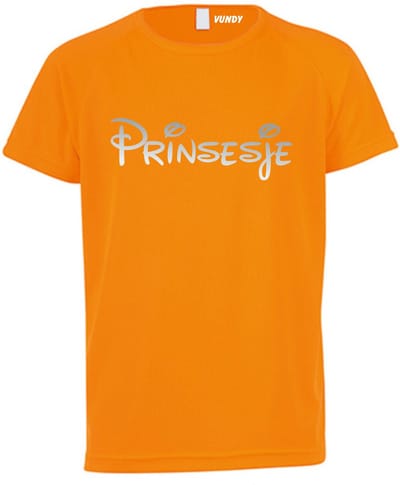 T-shirt kinderen Prinsesje | koningsdag kinderen | oranje t-shirt | Oranje | maat 164