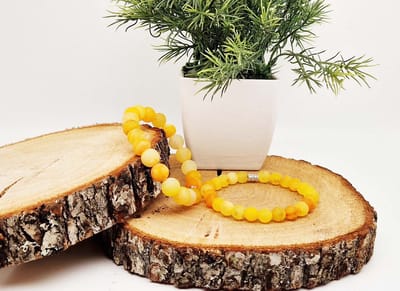 Handgemaakte Klassieke natuurstenen armband “Oranje frosted agaat ” - 8 mm diameter van de korrel- Diameter armband 20 cm - Een mooi cadeau voor familie en vrienden