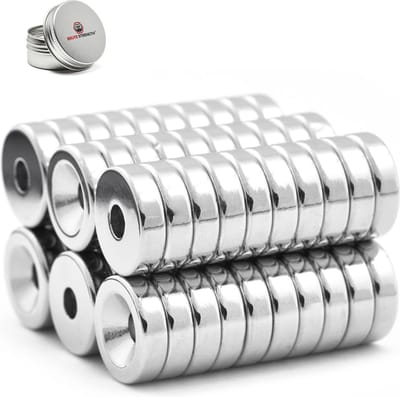 Brute Strength - Super sterke ring magneten - Rond - 15 x 4 mm met 4 mm gat - 60 Stuks - Ringmagneten - Neodymium magneet sterk