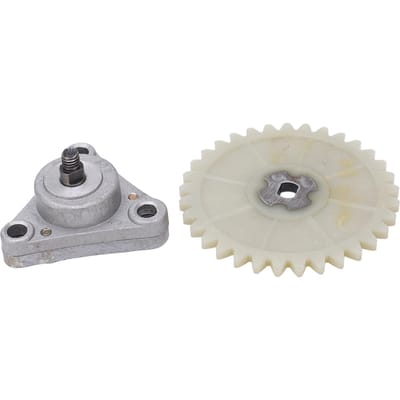 Motorfiets Oliepomp Assemblage met Tandwiel Zilver Legering Metaal Universeel voor GY6 50cc 139QMB Motor