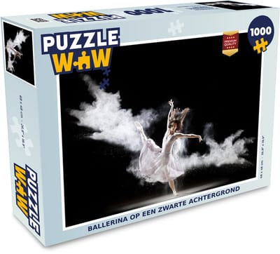 Puzzel Ballerina op een zwarte achtergrond - Legpuzzel - Puzzel 1000 stukjes volwassenen