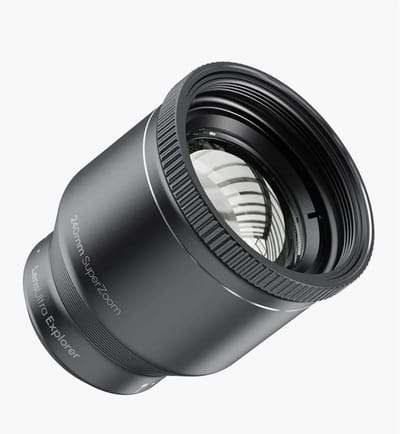 Shiftcam LensUltra Explorer 240mm Super Zoom Full Kit – Compatible met S.Mount Systeem – Gebruik met m37 Filters en Vergrootglas – Duurzaam aluminium met meerlagige AR-coating - Grijs