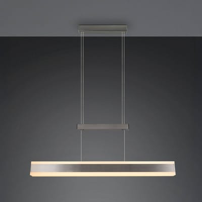 Trio Lighting LED hanglamp Arcola, nikkelkleurig, 152 cm, CCT-touchdimmer