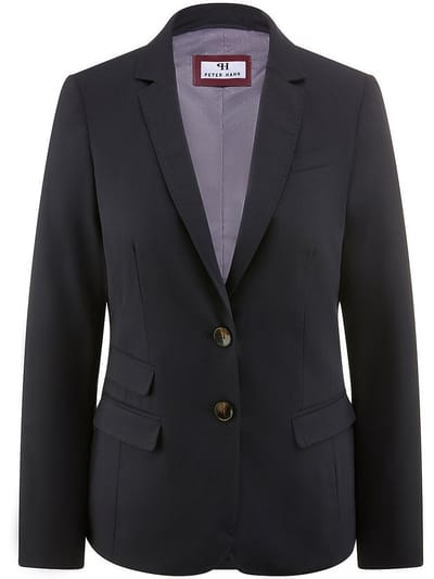 Blazer bi-elastisch materiaal Van Peter Hahn zwart