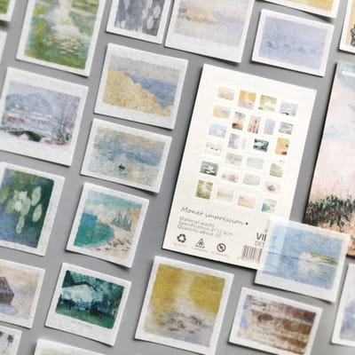Finnacle - Vintage unieke stijl - decoratieve, washi en bullet journal stickers - Schilderijen , aquarel landschappen en meer!