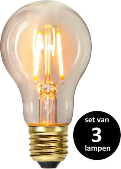 Soft Glow Peertje - E27 - 1.6W - set van 3