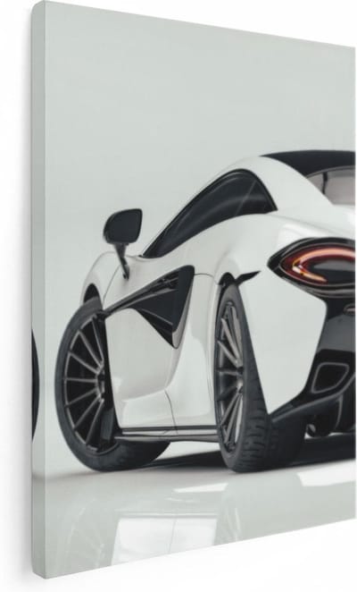 Artaza Canvas Schilderij Sportauto - 30x40 cm - Klein - Muurdecoratie Auto - Wanddecoratie Mancave - Kamer Accessoires Modern