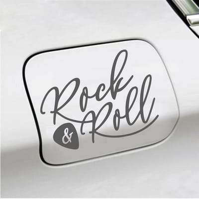 Bumpersticker - Rock & Roll - 11,4 X 14,8 - Antraciet