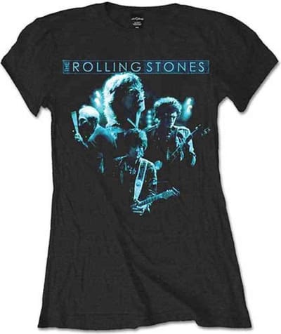 The Rolling Stones - Band Glow Dames T-shirt - S - Zwart