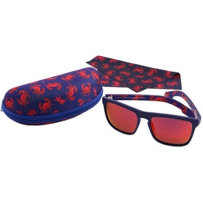 SINNER Thunder X Fish Fred(box) - Zonnebril - Polariserende SINTRAST® lenzen - Mat blauw - Rode lens - Unisex - One size