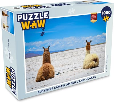 Puzzel Lama - Dieren - Zand - Legpuzzel - Puzzel 1000 stukjes volwassenen