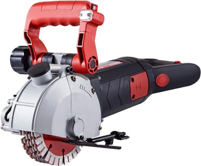 VIN® Muurfrees – Sleuvenfrees - Muurfrees Sleufmachine Met 8 Zaagbladen En Waterpomp – Sleuvenzaagmachine Met 41mm Groefdiepte – Muurgroeffrees Met Lasergeleiding – Betonfrees