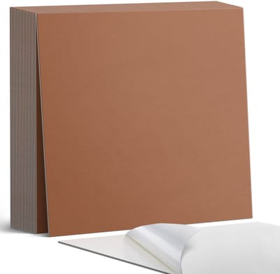 Coloray Plaktegels - Bruin Zelfklevende Tegels - 20 cm x 20 cm - Bruin Plaktegels - 20 stuks - Vierkant PVC Tegels - Plaktegels Badkamer - Plaktegels Vloer - Vinyl Tegels - Wandtegel Zelfklevend