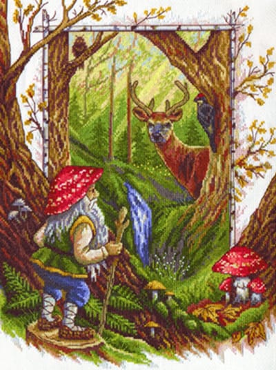 Borduurpakket Goblin in the Woods met telpatroon PANNA