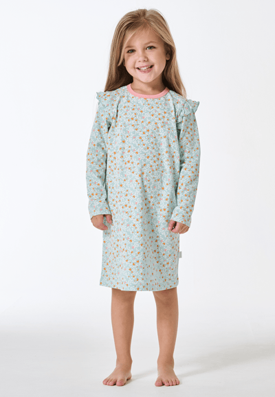 Nachthemd lange mouwen ruches hartjes multicolour - Kids Nightwear 98