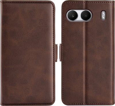 MobyDefend Hoesje - Geschikt voor OnePlus Nord 4 - Luxe Wallet Book Case (Sluiting Zijkant) - Bruin