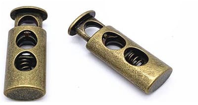 Dailygoods- Koordstopper 50 Stuks - Metalen Koordklemmen - 2 Gaten - Trekkoordstopper - Multifunctioneel - Robuust Ontwerp - Koordklem