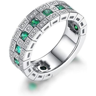 Massief S925 Sterling Zilver Origine Diamant Ring Voor Vrouwen Anillos De Zilver 925 Sieraden Trouwringen Zijsteen Smaragd Sieraden 7