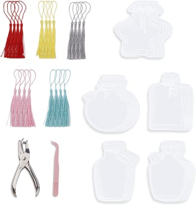 20 Stuks Transparante Gedroogde Bloemen Boekmerken Set met Kwastjes en Gereedschap voor DIY Creaties en Knutselprojecten