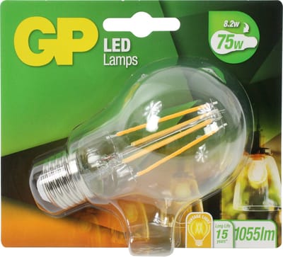 GP LED lamp 079934 Classic 8.2 watt E27 - Blister