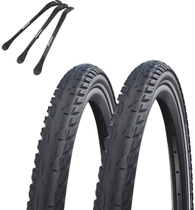 28 x 1,60 inch fietsbanden met reflecterende strepen voor city en trekking