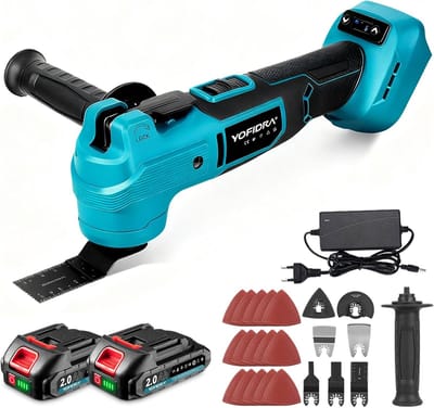 Multifunctioneel Gereedschap - Oscillatie Tool - Klussen en Renoveren - Borstelloze Motor - 45 Graden Hoek - Zwart