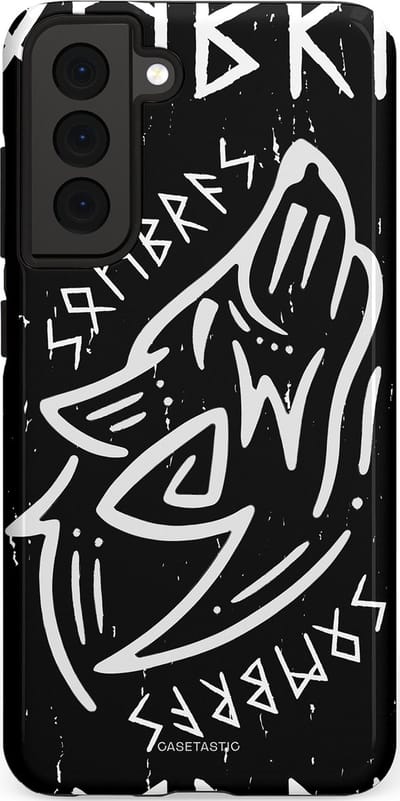 Casetastic Hoesje Geschikt voor Samsung S21 FE - Stijlvolle Beschermende Duo-layer Case - Wolvenkreet
