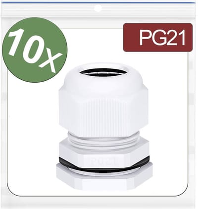 Quadrios 24CA410 Wartel PG21 Polyamide Wit 10 stuk(s)