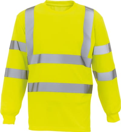 Yoko Hi-Vis long-sleeved T-shirt YHVJ420 - Hi Vis Yellow - S
