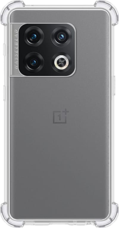 Hoes - Geschikt voor OnePlus 10 Pro - Sterk & Shockproof - Siliconen Case - Back Cover - Telefoon Hoesje Shock Proof - Transparant