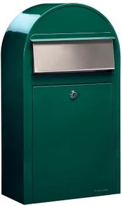 Brievenbus Bobi Grande S (Slim)-Donker Groen / RVS Klep