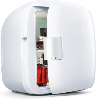 Mini-koelkast met Glazen Deur, 9L, Koel- en Verwarmingsfunctie, Stil en Energiezuinig