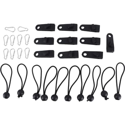 Multifunctionele Winddichte Tentclip Gesp Bal Elastische Koorden Buitentent Luifels Klem Accessoires black