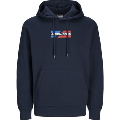 JACK&JONES JJECORP GRAPHIC SWEAT HOOD NOOS Heren Trui - Sky Captain 01