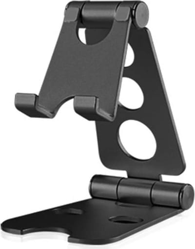 Universele Telefoon Verstelbare Houder voor tafel - Bureauhouder - Smartphone standaard - Telefoonhouder bureau Geschikt voor: Tablet/iPhone/iPad/Samsung - zwart