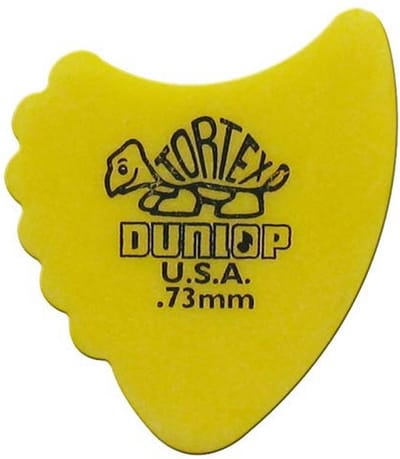 Dunlop 414-R-73 Plectrums Geel 0.73 Mm - 72 Stuks Plectrum Set Voor Gitaar Repetities Opnames Optredens