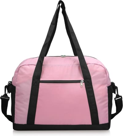Kleine waterdichte reistas van 20 liter, handbagage voor mannen en vrouwen, sporttas voor gym en weekenduitjes, roze, 40 x 20 x 25 cm