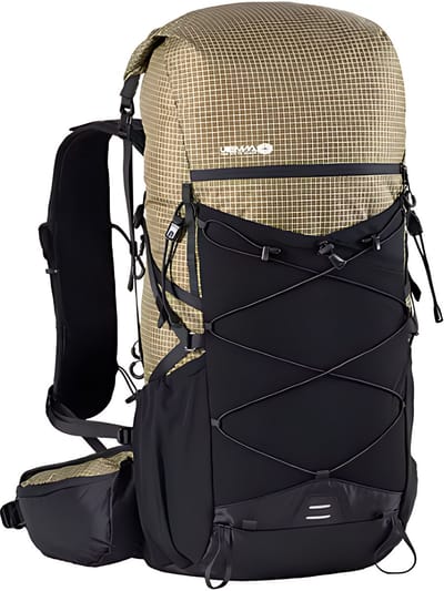 CarryQuest® - 40L Ultralight Klimrugzak - 30+10L Hiking Backpack met DL-UHMWPE, Rugventilatie, Heupsteun, YKK-Rits, Duraflex-Gesp & 76x30x18 cm - Khaki