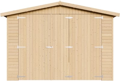 Timbela M101 - Houten garage - 15 m² - 516x324xH222 cm - Chalet met ramen