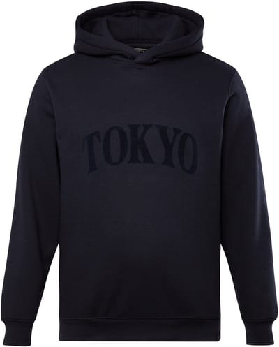 STHUGE - Heren - Hoodie oversized capuchon flockprint - Donkermarine - Maat L