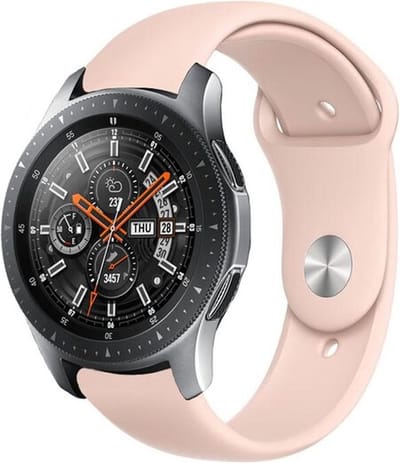 By Qubix - Geschikt voor Garmin bandje - Geschikt voor Garmin Vivoactive 4 / 4L - Rubberen sportband - Zacht roze - Smartwatch bandje 22mm