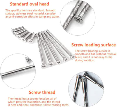 Dailygoods - 20 stuks M4 deurgrepen - Verbindings- en bevestigingsschroeven voor deurgrepen