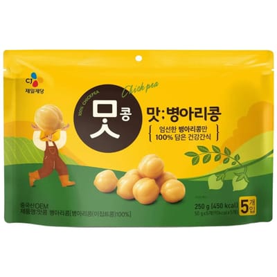 CJ CheilJedang Matkong Zachte Kikkererwt Gezonde Snack 250g (50g x 5 Pakken)