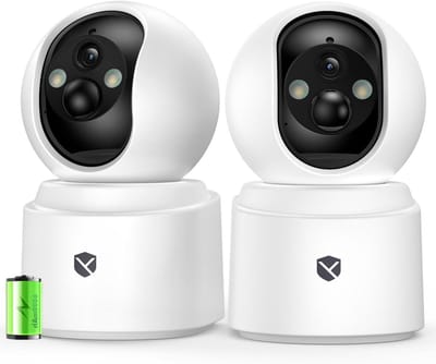 Bewakingscamera Binnen - Wifi Camera - Huis Beveiligen - Oplaadbare Batterij - 25K 4MP - Wit
