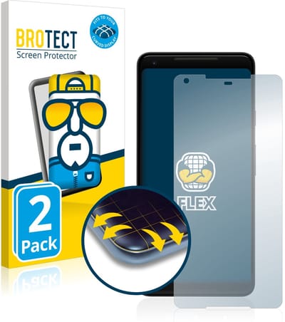 BROTECT - Screenprotector voor Google Pixel 2 XL - Folie Beschermfolie transparant volledig dekking - 2 Stuks