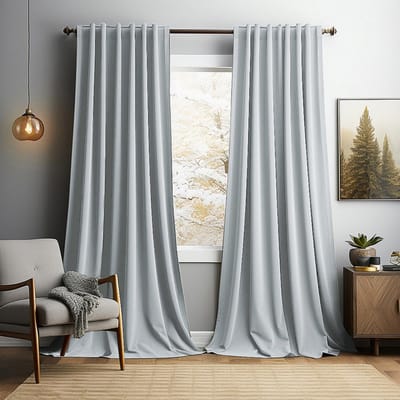 MUPOO Verduisterende Gordijnen Kant en Klaar 2 Stuks - Dicht Fluweel voor Verduistering, Isolatie & Geluidsdemping - Voor Slaapkamer, Kinderkamer en Woonkamer - Eenvoudig op te Hangaan aan Gordijnroede of Rails (Wit, 132x213 cm)